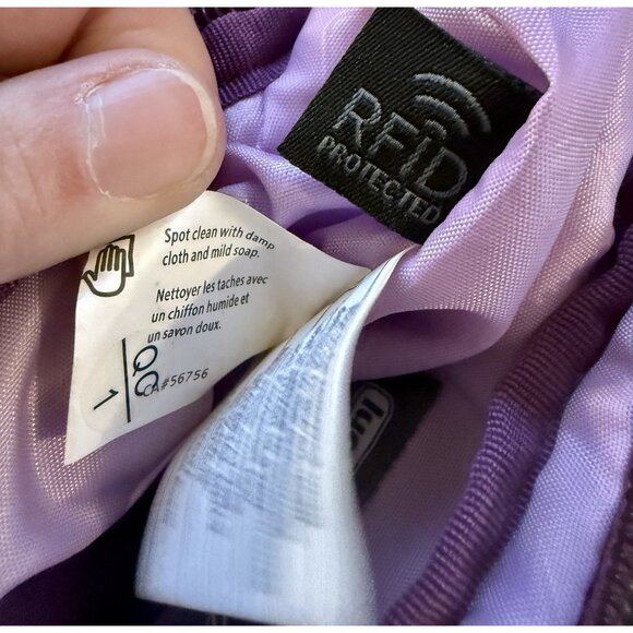 LUG Quilted Travel Convertible Adjustable Crossbody Strap Bag Purple Camouflage - Picture 9 of 14